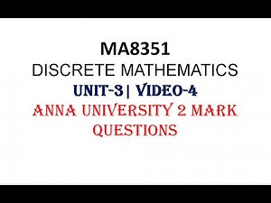 MA8351| DISCRETE MATHEMATICS| UNIT-3| VIDEO-4| PROBLEMS USING HANDSHAKING THEOREM