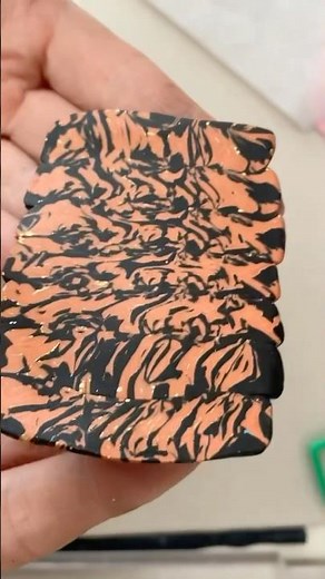 Polymer clay tiger stripe pattern | tutorial | simple | scrap clay