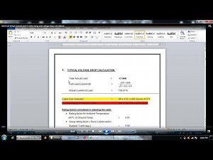 Electrical Design Tutorial Part 5 | Cable Sizing and Voltage Drop Calculations