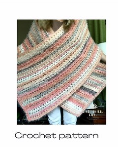 Crochet Blanket Wrap Pattern: Caron Latte Cakes Shawl (PDF Pattern) Easy Chunky Yarn Shawl - Etsy