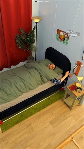 The World's Laziest Man Has a Fully Automatic Bed! 😱😂 #shorts