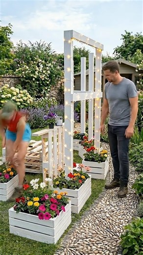 Stunning DIY Garden Privacy Screen & Planter Combo! 🌿 (Step-by-Step)