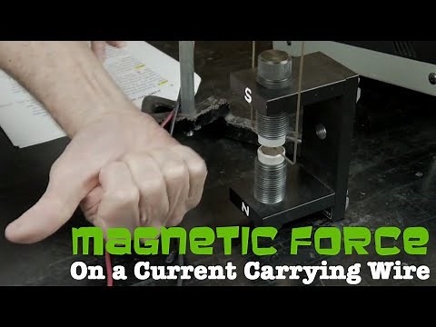 Magnetic force on a current carrying wire - Jumping wire physics demontration