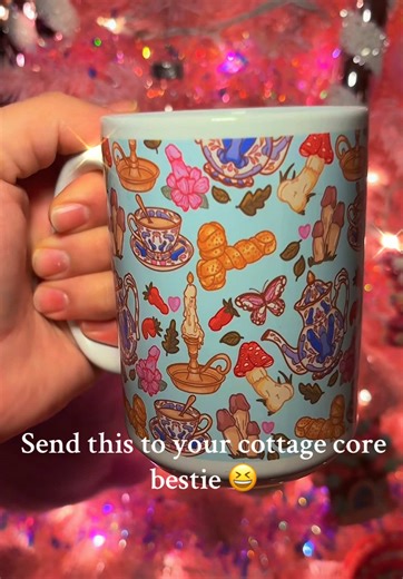 Okay this coffee cup is HILARIOUS! This is the perfect Christmas gift for the cottage core girlies with a great sense of humor. Or the perfect bachelorette gift! #cottagecore #funnygifts #fyp #funny #humor