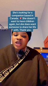 She’s looking for a companion based in Canada. She doesn’t want to have children again, but she does want someone to share her life with. Thank you. #canada #toronto | Kashamadupe Apesinola