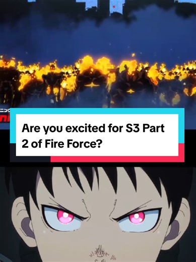 Trailer for Fire Force S3 part 2. Scheduled for January 9 2026. #fireforceseason3 #fireforceanime #fireforce #anime #fypシ゚