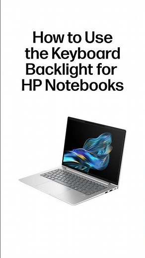How to Use the Keyboard Backlight for HP Notebooks#shorts