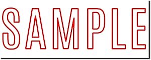 Large Pre-Inked Office Stamp, 7/8 x 2-1/4, Quality Red Ink Outline Sample Stamp - Ideal for Shipping Coordinators, Durable and Long-Lasting Office Supplies, Easy to Use and Refillable