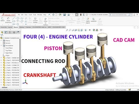 #FOUR4 #CYLINDER #ENGINE #ASSEMBLY CADCAM #FINALSTEP IN #SOLIDWORKSDESIGN