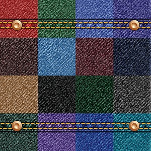 Denim Texture Seamless Vector in 16 Color Options with Center Space...
