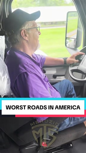 Unc tells us about the WORST roads in the country... 🚛😭 #trucking #roads #potholes #highway #trucker
