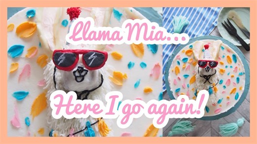 Whimsical Llama Cake with Personality