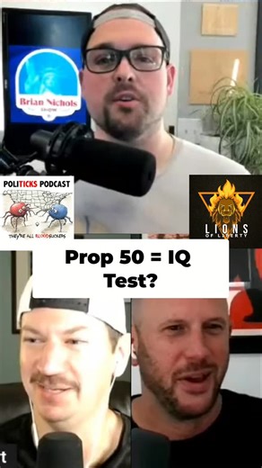 Should Voting Require a Basic Civics Test? On The PoliTicks Podcast, the guys dig into California’s Prop 50 and why so many voters had no idea what they were voting for—literally. With ballot explanation pages ripped out and zero understanding of how redistricting works, the hosts argue it was basically an IQ test… and most voters failed. New episodes of The PoliTicks Podcast weekly on the Lions of Liberty Network. #PoliTicksPodcast #LionsOfLiberty #Prop50 #CaliforniaPolitics #Voting #Civics | L