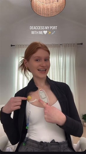 kinsey🤍 on Instagram: "de access my port with me🤍✨💉 #powerport #portacath #chronicillness #port #asmr #chronicillnessawareness #awarness"