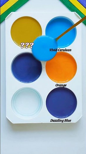 🔵💙🧡 When Vivid Cerulean Meets Dazzling Blue & Orange Sparks! ✨ #relaxing #colors #painting #coloring