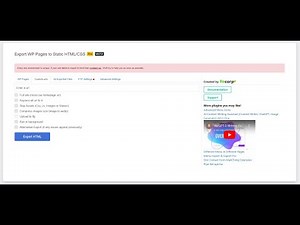 Export WP Page to Static HTML/CSS Pro Demo