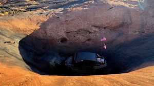 This fella tried hard to make it out of The Devils Hot tub. He was smart to back out! #moabcowboy #moab #exploremore #offroading #offroad #fyp #wheeling #rzr #4x4offroad #rockcrawling #funwithfriends #fails | Moab Cowboy Country Off-Road Adventures
