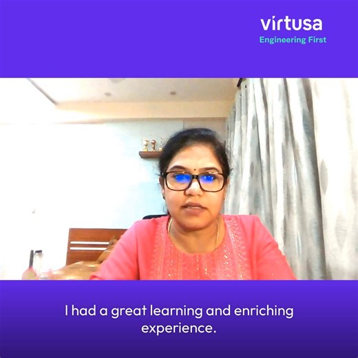 Meet Uma Devi, Senior Program Director, Virtusa, who shares her successful career journey and experiences with inclusion. Let's celebrate inclusivity and empowerment in our workplace. Join us to celebrate women's strength, resilience, and achievements. #IWDVirtusa #InternationalWomensDay2024 #EngineeringFirst | Virtusa