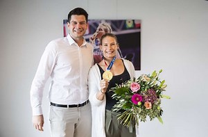 Olympische Spiele Tokio: Aline Rotter-Focken besucht Fellbach
