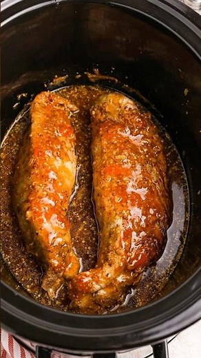 Slow Cooker Honey Mustard Pork Tenderloin.#PorkTenderloin #SlowCookerRecipes #HoneyMustardPork