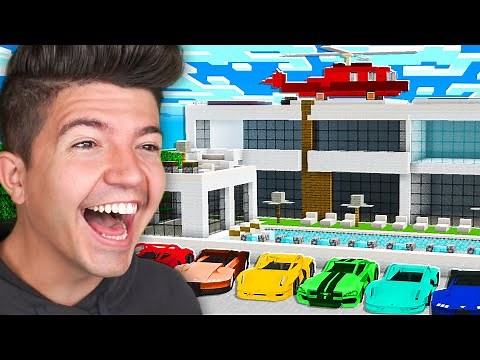 I Made 100 Players Build BILLIONAIRE Minecraft Houses! ft. Vikkstar123
