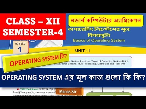Class 12 4th Sem Definition and Function of Operating system || Modern Computer Application Class12