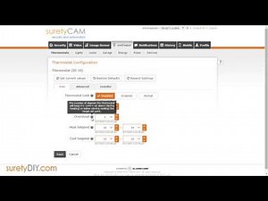 How to Access your suretyDIY Thermostat Advanced Configuration Settings on Alarm.com