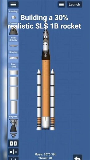Membangun roket SLS 1B 30% realistis #spaceflightsimulator