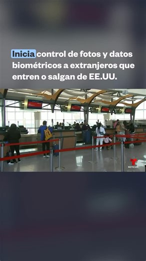 Noticias Telemundo on Instagram: "🇺🇸 Arranca el registro de fotos y datos biométricos a extranjeros que entren o salgan de EE.UU. Las autoridades confían en esta nueva herramienta para proteger al país del ingreso de terroristas y de la partida de personas con problemas con la justicia, entre otros. Conversamos con viajeros que nos dieron su opinión sobre este nuevo método."
