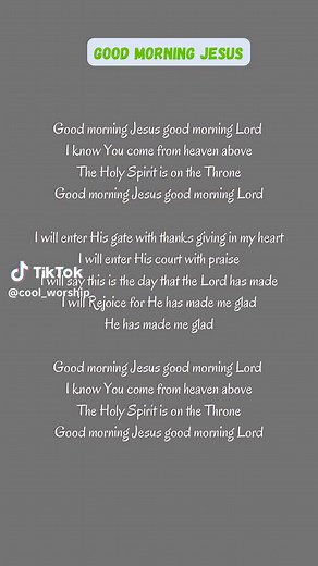 Good Morning Jesus - Gospel Music and Worship Songs