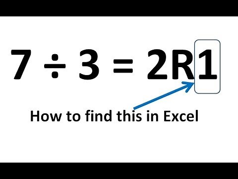 How to find the remainder of a division problem in Excel