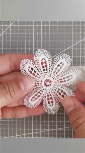 Lace earring #diy #fabricflowers #handmade #thehandmadens