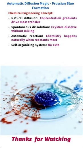 Diffusion Creates Prussian Blue 🌊 | Amazing Chemistry Reaction #Chemistry #ScienceShorts