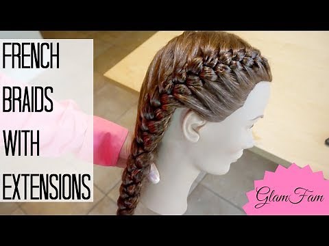 How to French Braid with Weave | How to braid