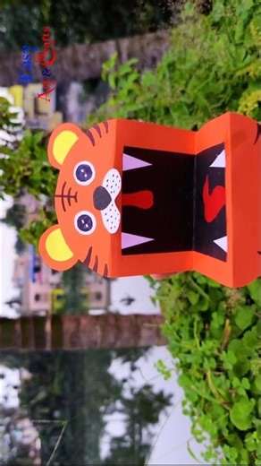 DIY 3D Tiger Head Hand Puppet That Moves #diy #craft #diyprojects #handmadepuppets #kidsartandcraftl