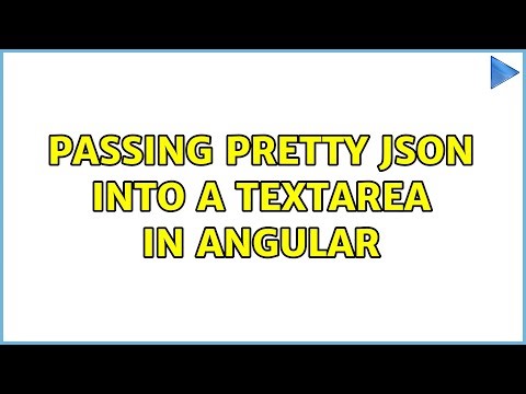 passing pretty json into a textarea in angular