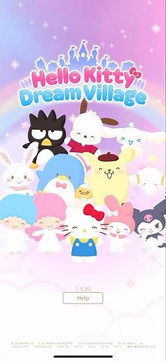 First time playing Hello Kitty Dream Village character selection screen