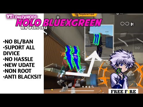 HOLOGRAM BLUExGREEN NEW OBB52 | ‪@DezZXMods‬ #ff #garenafreefire #freefireindonesia #configff #fyp