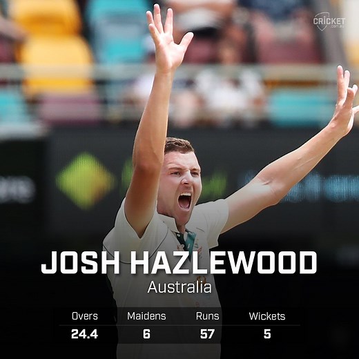 902K views · 156 shares | Here's every wicket to fall in India's first innings, including five for Josh Hazlewood! | cricket.com.au | Facebook