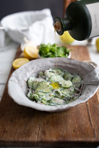 Cucumber Yoghurt Salad with Dill and Mint Recipe