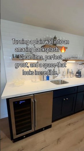 Stunning Tile Backsplash Transformation😉 #shorts #diy #tiles