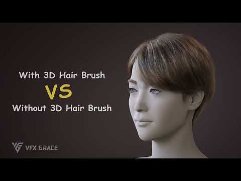 Blender hair tool | Quick Comparison Demo | Make realistic hair in Blender | 3D Hair Brush