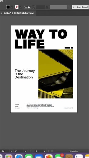 Pro Design School on Instagram: "Grids are the secret sauce behind clean, balanced designs 👀 Precision over guesswork — and as shown by @akashkhanddr99, once you master grids, alignment becomes effortless. A quick, simple, and satisfying way to build structure in Illustrator. After this, eyeballing alignment won’t be an option anymore. #brand #branding #adobe #adobeillustrator #tutorial #designer #prodesignschool #canada #australia #usa"