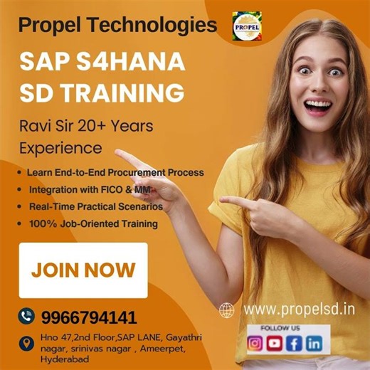 📢 SAP SD Training – Offline (Classroom Program)#propelsap