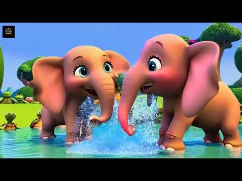 Five Little Elephants Song | Fun Nursery Rhyme & Kids Dance Song