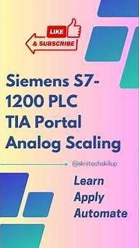 TIA Portal Analog Scaling Explained #siemens #industrialautomation #engineering #plc