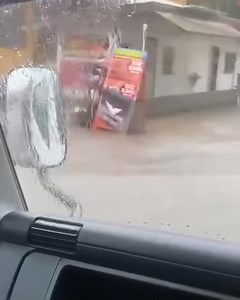 2:05 PM - Street flooding ongoing along Milford Road, Crown Point, Tobago following intermittent rainfall over the last six hours, where over 1 inch (25mm) of rainfall has been recorded. https://ttweathercenter.com | Trinidad and Tobago Weather Center