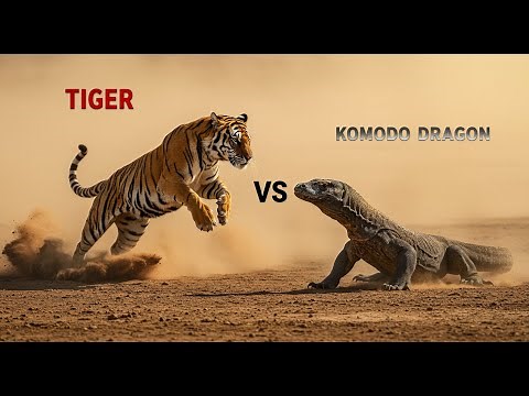Savage Encounter: Tiger Takes on Komodo Dragon!