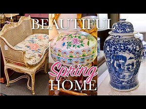 ELEGANT SPRING HOME DECOR 2022 Antiques, Afternoon Tea, Garden Party, Floral Shopping Tour Ambience!