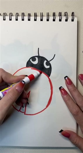 Ladybug Drawing Colored ❤️🐞 | Hand-Drawn Art
